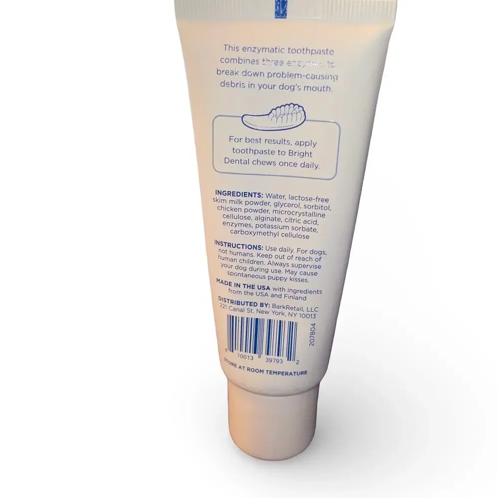 Bark Bright Dental Gel for Dogs Pup Pet Toothpaste 1.9 oz